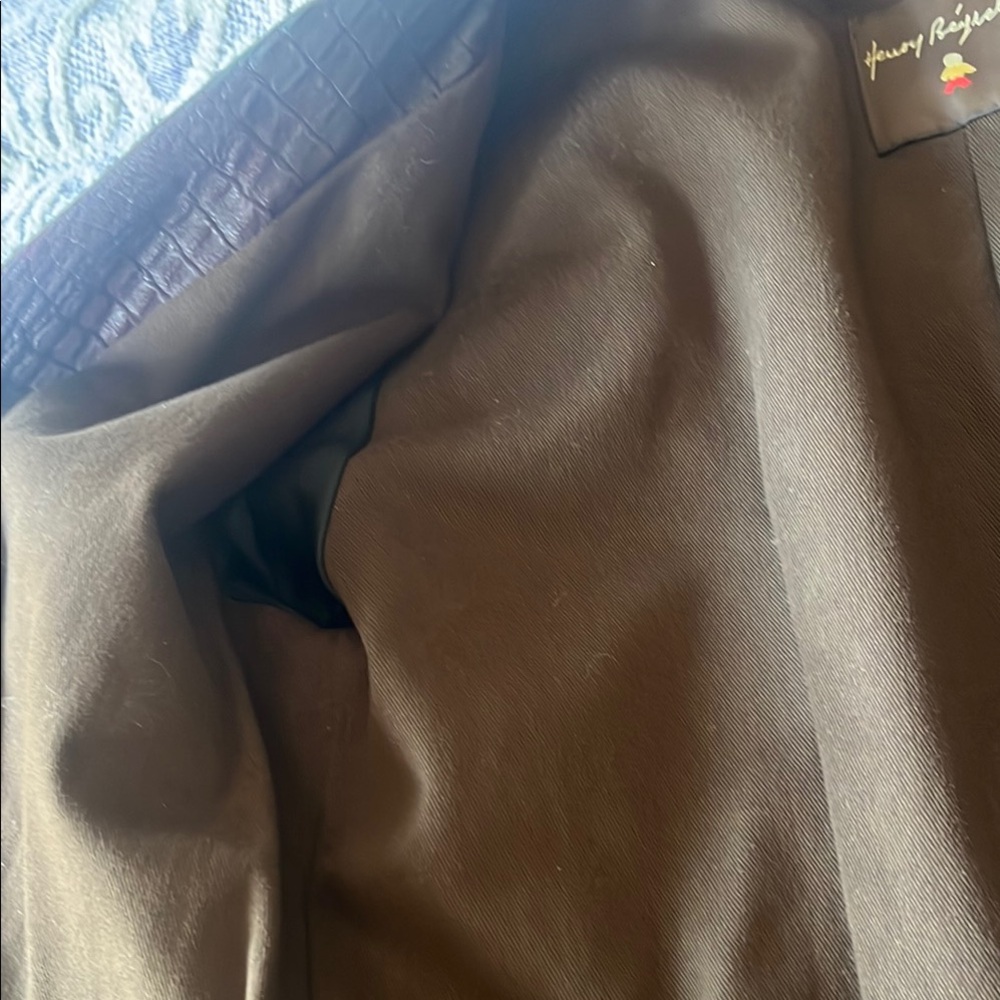 Henry beguelin burgundy/Brown Leather Jacket size 40 - Picture 7 of 7